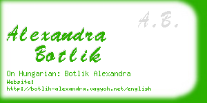 alexandra botlik business card
